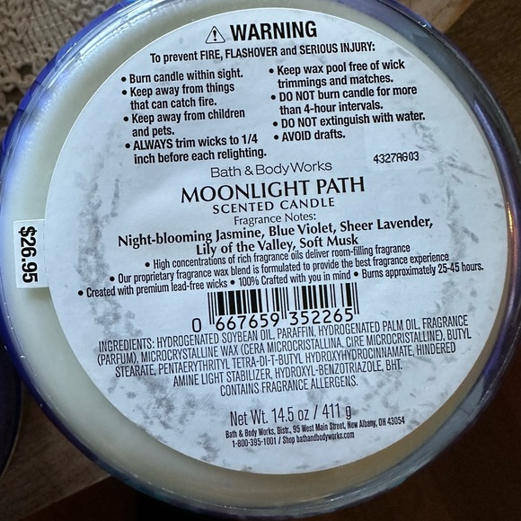 💙🦋NEW BBW X2 SPECIAL EDITION MOONLIGHT PATH CANDLE BUNDLE🦋💙🦋💙🦋💙 - Picture 4 of 4